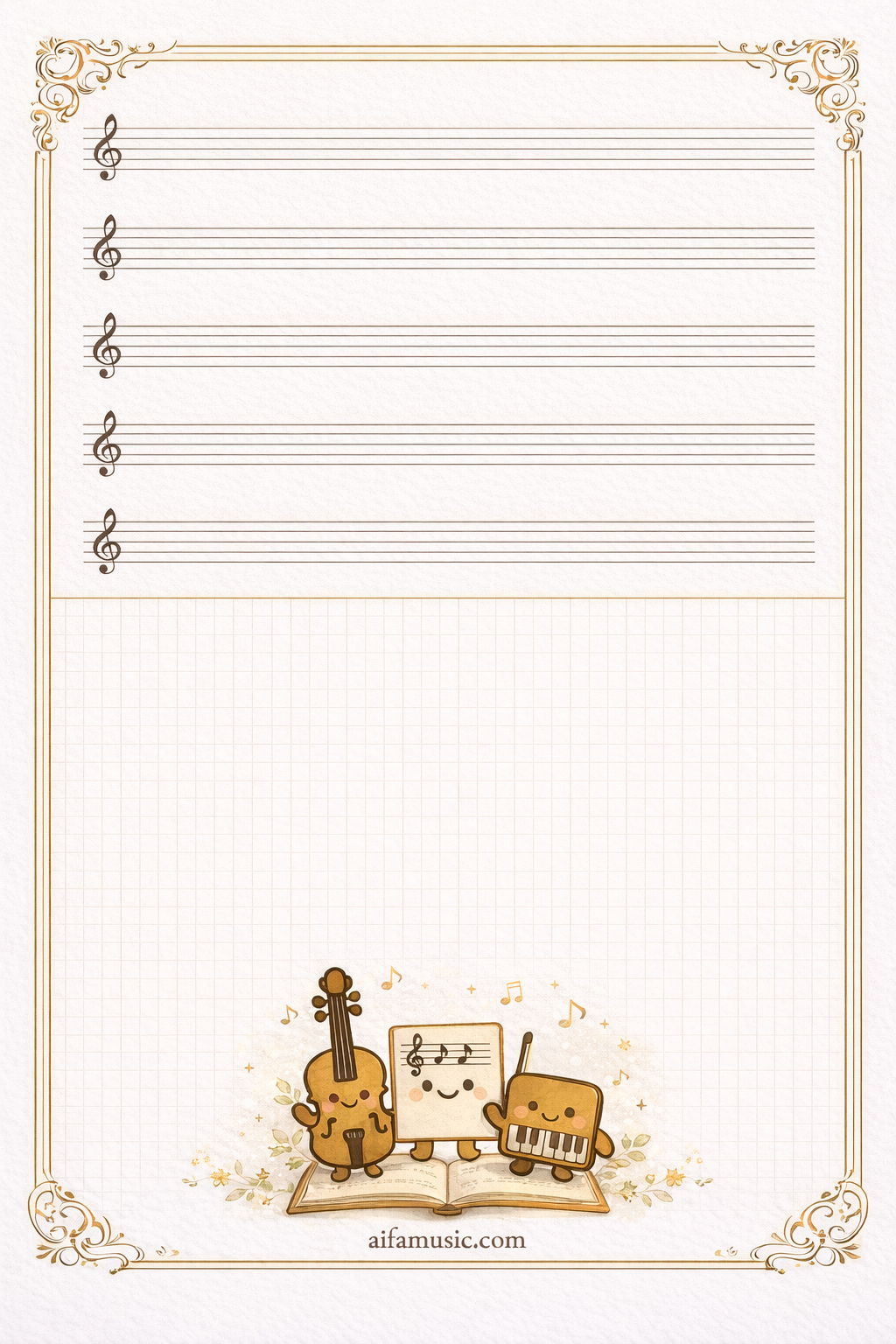 Staff + Grid (Bottom) preview